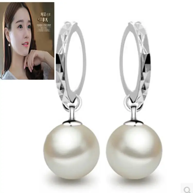 925 Настоящая Натуральная большая пресноводная жемчужина серьги пробы жемчужные