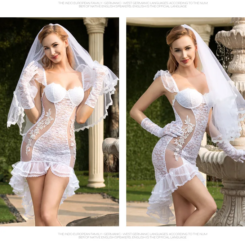 2019 порно женское нижнее белье Babydoll сексуальное эротическое свадебное платье