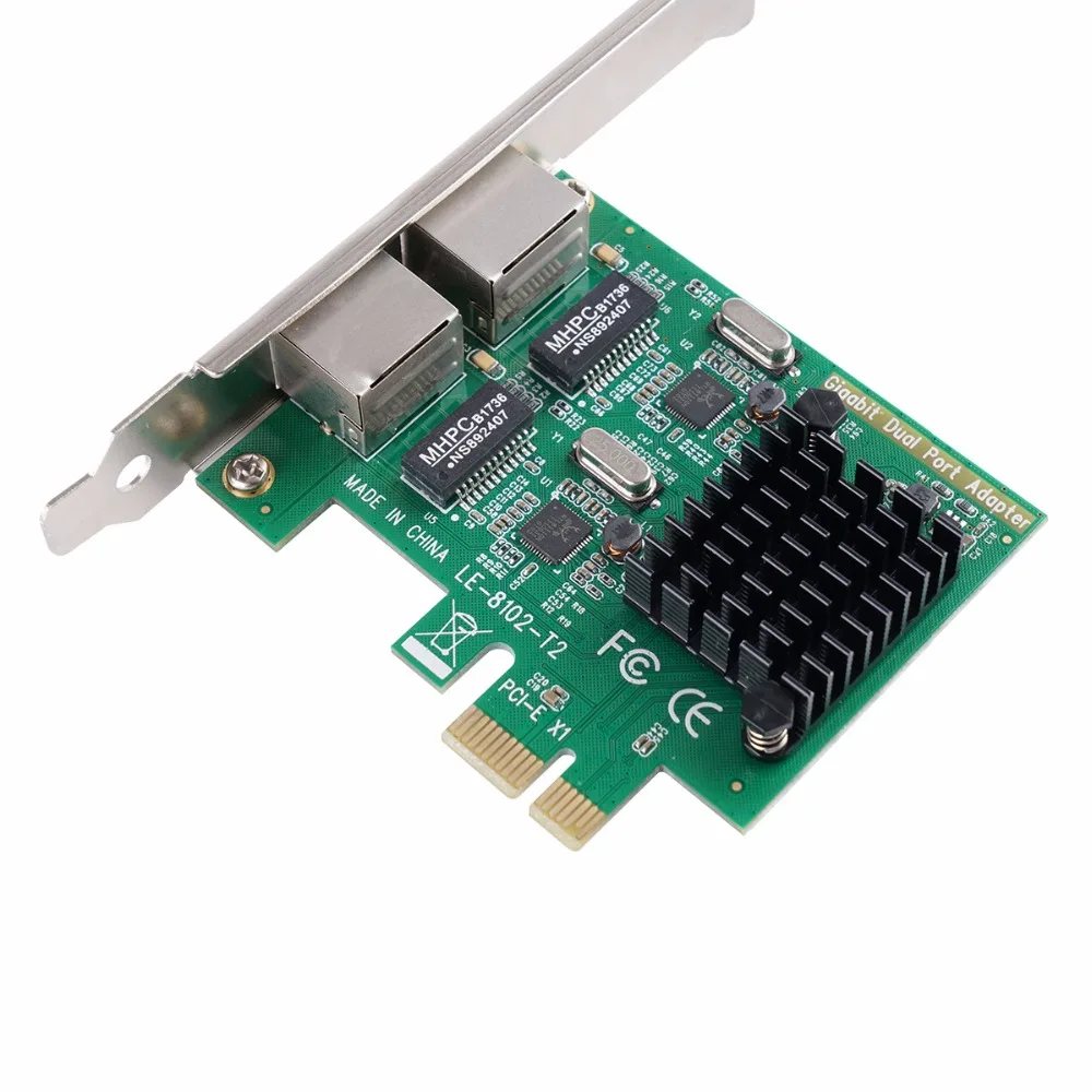 Адаптер сетевой ORICO PCIE Gigabit 2 порта 10/100/1000 м|Платы расширения| |
