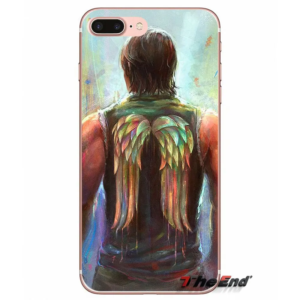 Мягкий чехол Walking Dead Daryl Dixon Wings для Apple iPhone X 4 4S 5 5S SE 5C 6 6S 7 8 Plus 6Plus 7plus 8plus Fundas