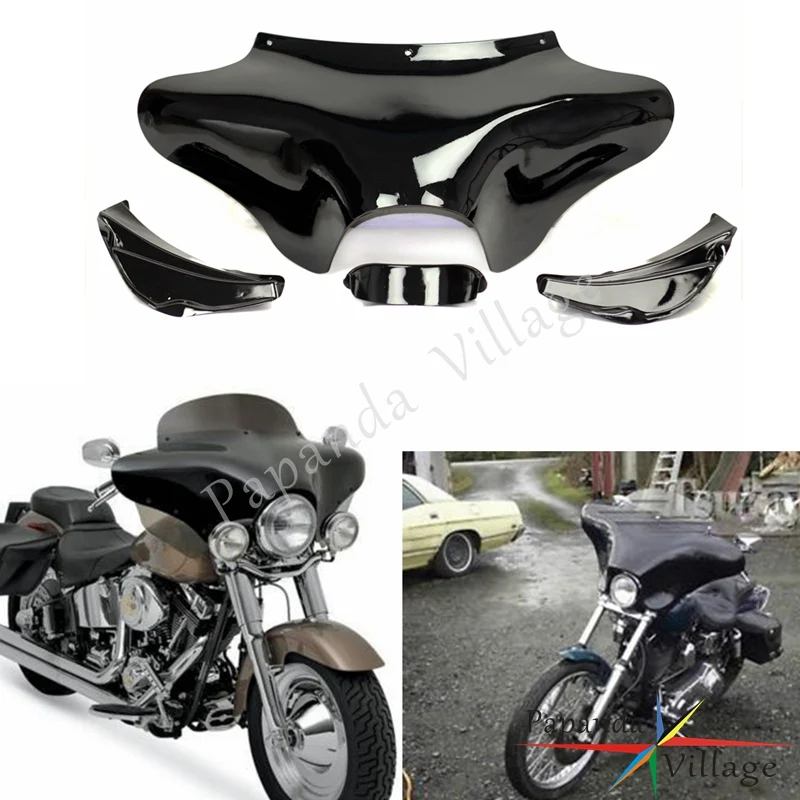 Черная передняя верхняя обтекатель для Harley Electra Street Glide Road King Dyna Fat Bob FXDF