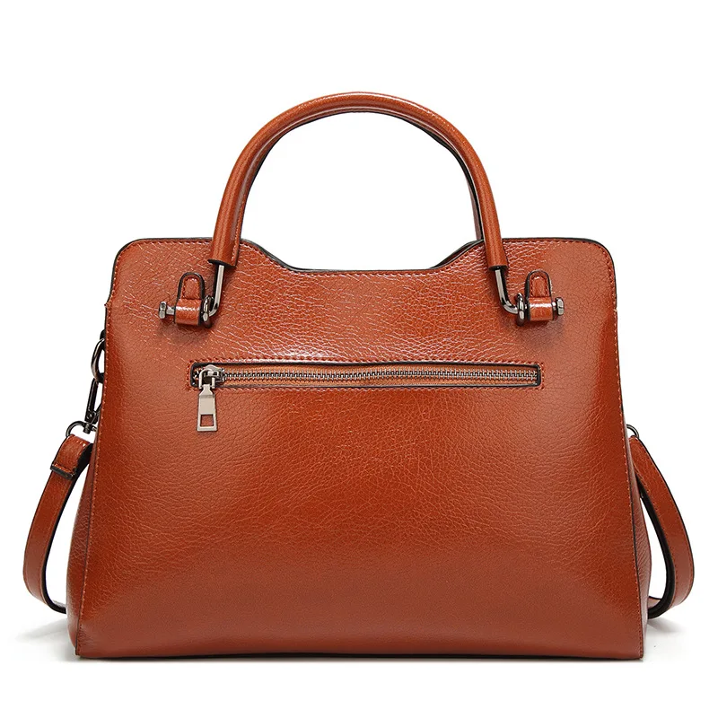 Mododiino Brand Oil Wax Lady Top-handle Bags High Quality PU Leather Handbag Women 2018 New Shoulder Bag Pure Color Tote DNV0680 | Багаж и