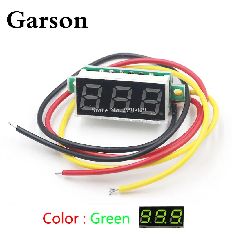 Зеленый три линии точность DC Цифровой вольтметр Глава светодиодный цифровой