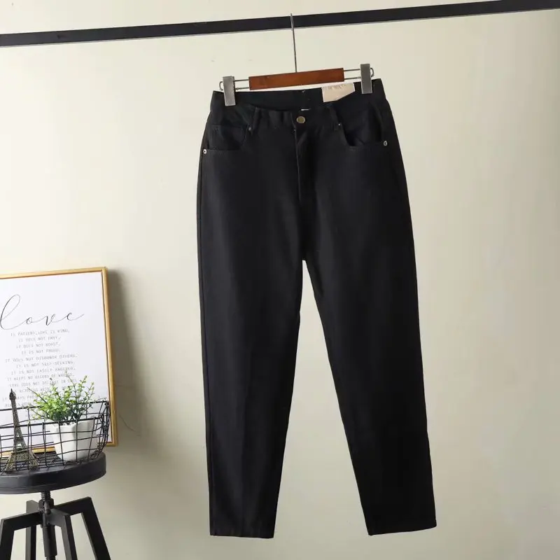 Брюки с высокой талией свободные Женские однотонные уличные штаны-шаровары