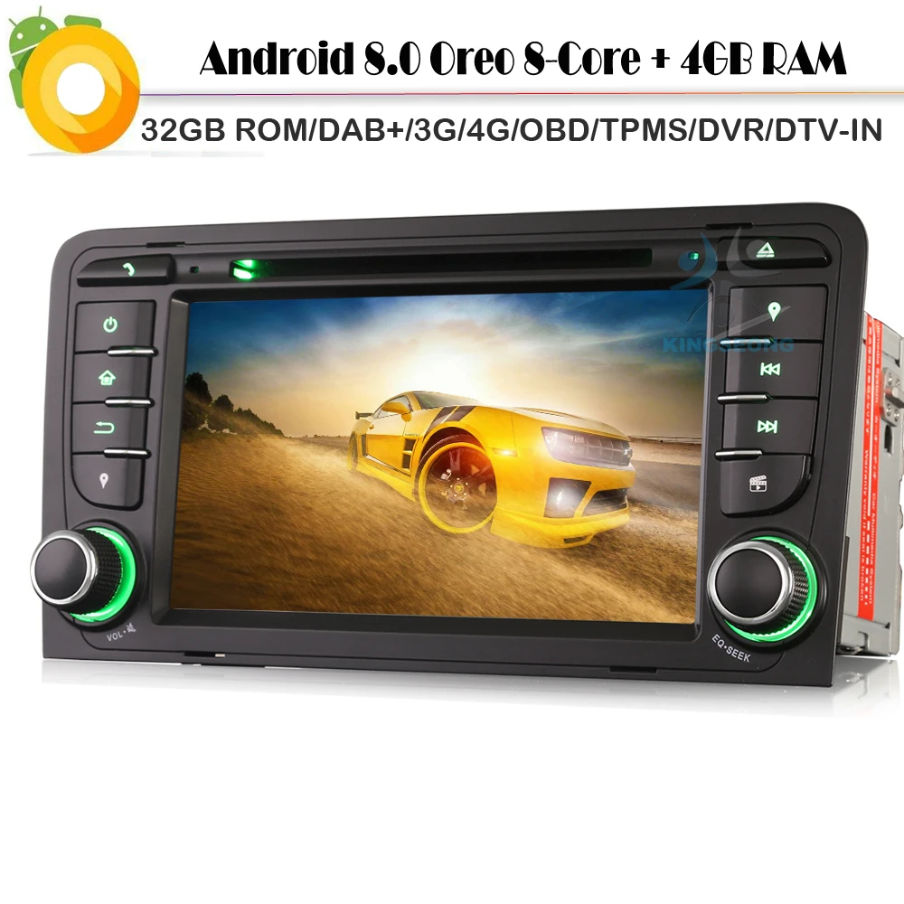 Автомобильный GPS-навигатор Восьмиядерный процессор Android 8 0 4G WiFi радио RDS BT SD USB |