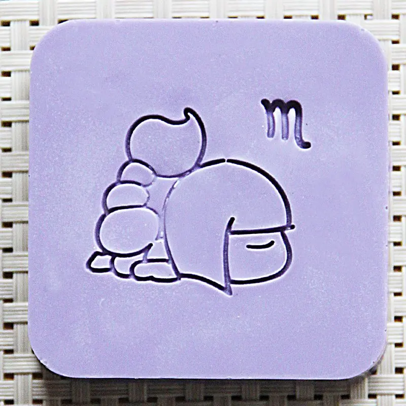 0216(4x4cm) Акриловая прижимка для мыла форма для выпечки голова натуральный ручной работы Мини DIY натуральные узоры органическое стекло - Цвет: 0216(4x4cm)