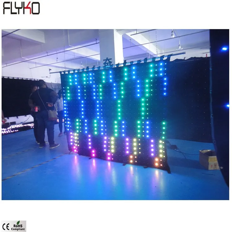 Светодиодная занавеска Flyko P80mm 2x2 5 m светодиодная видео ткань бесшовная молния