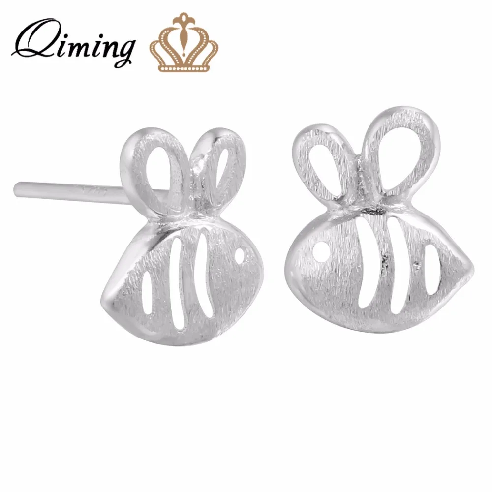 QIMING маленькие милые детские серьги для женщин модное милое симпатичное животное