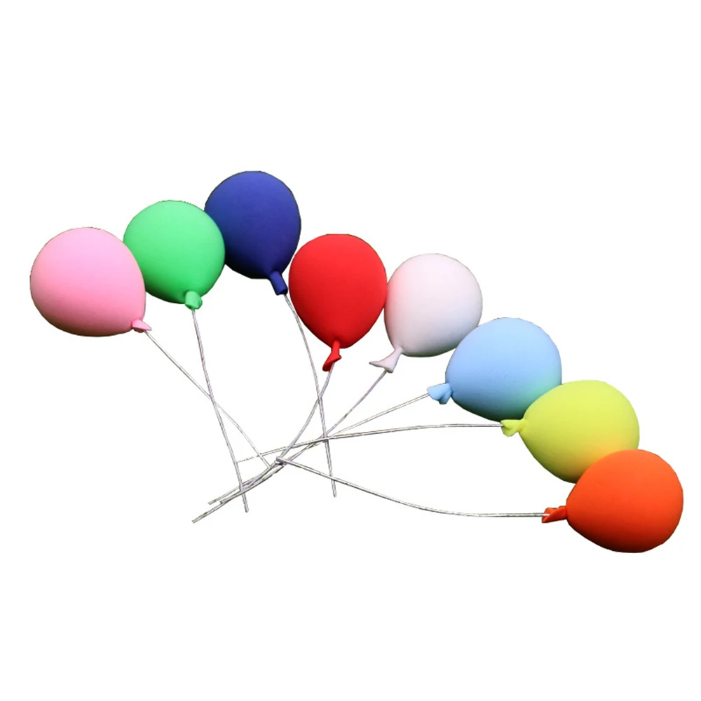 

8Pcs 1/12 Dollhouse Miniature Accessories Mini Clay Balloon Simulation Garden Model Toy for Doll House Decoration