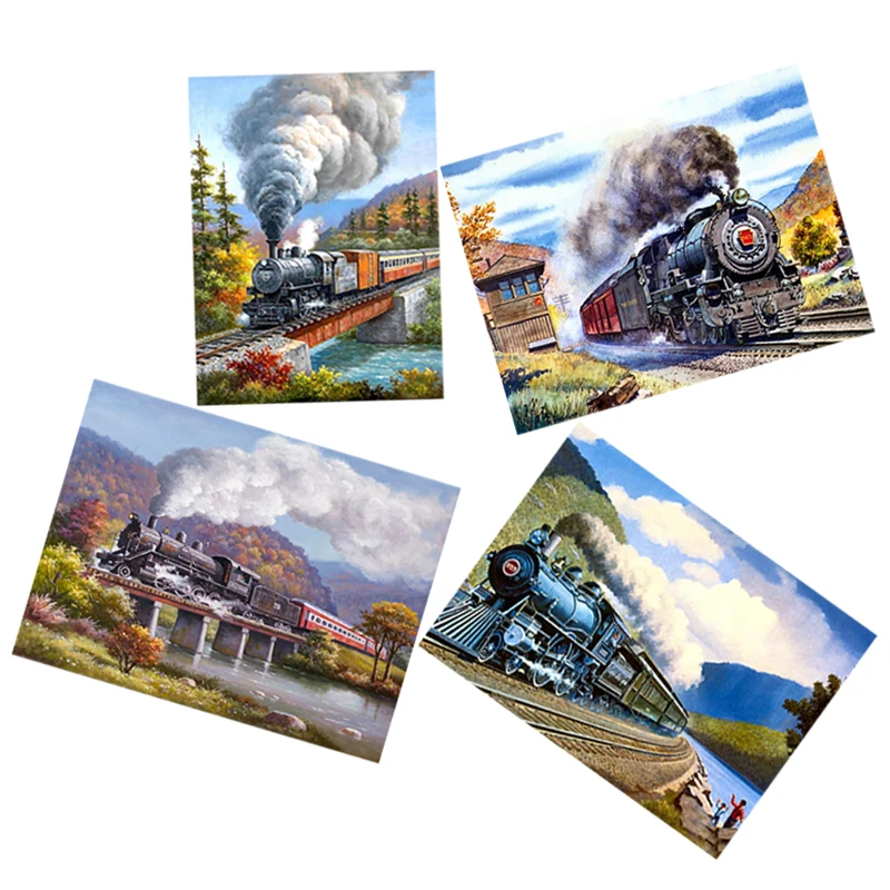 

Diamond Painting 5d Diamond Embroidery Landscape Train Square/Round Drill Full Embroidery Pictures Rhinestones Home Decor
