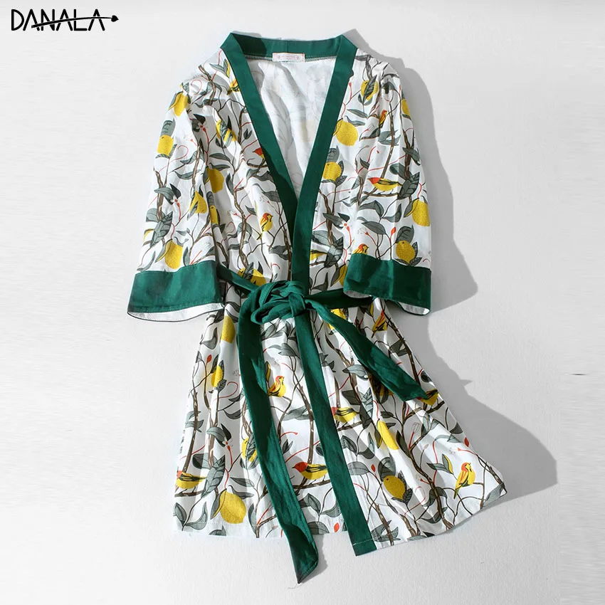 Женский Повседневный костюм для сна DANALA элегантные комплекты одежды с цветочным