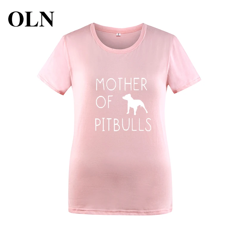 OLN 2018 мама питбуллс с буквенным принтом летний хлопковый топ футболка женская Kawaii