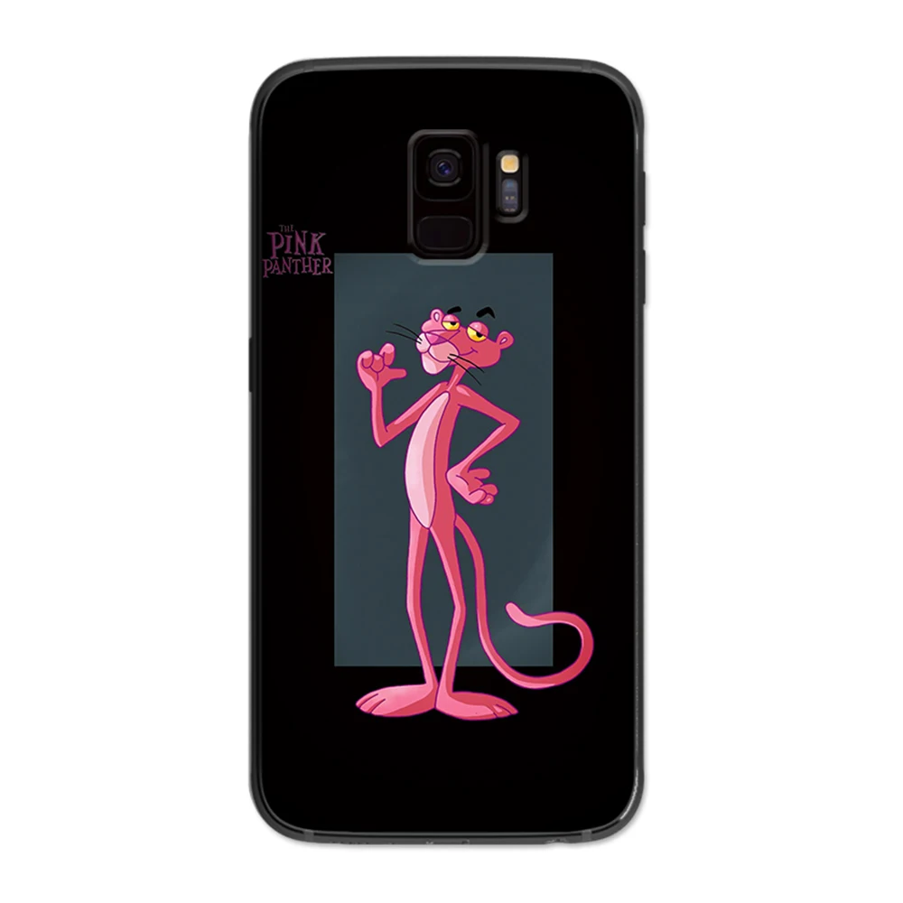 Розовый пантера для Samsung Galaxy A5 A6 A7 A8 A9 2017 2018 2019 Plus M10 M20 M30 мягкий силиконовый черный
