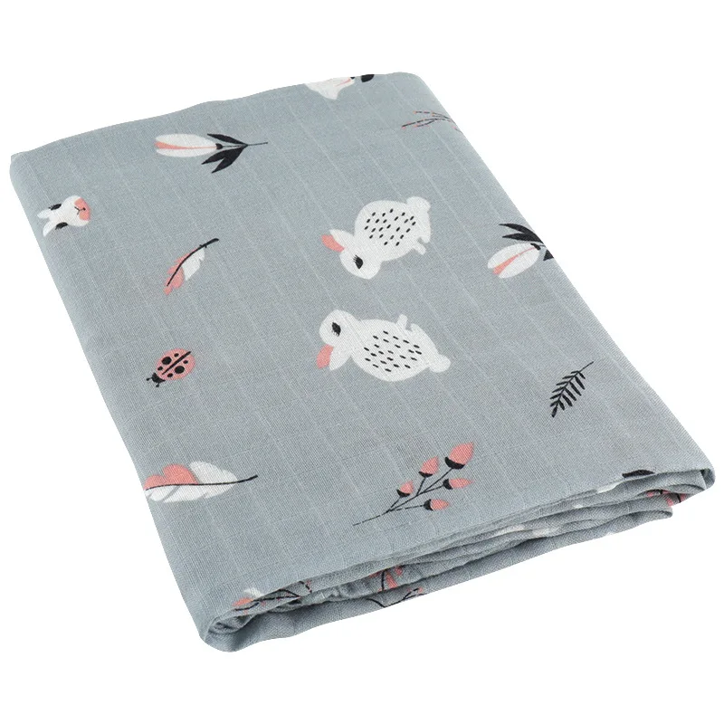 Одеяло из 70% бамбукового волокна с активным принтом 30% хлопок детское муслиновое