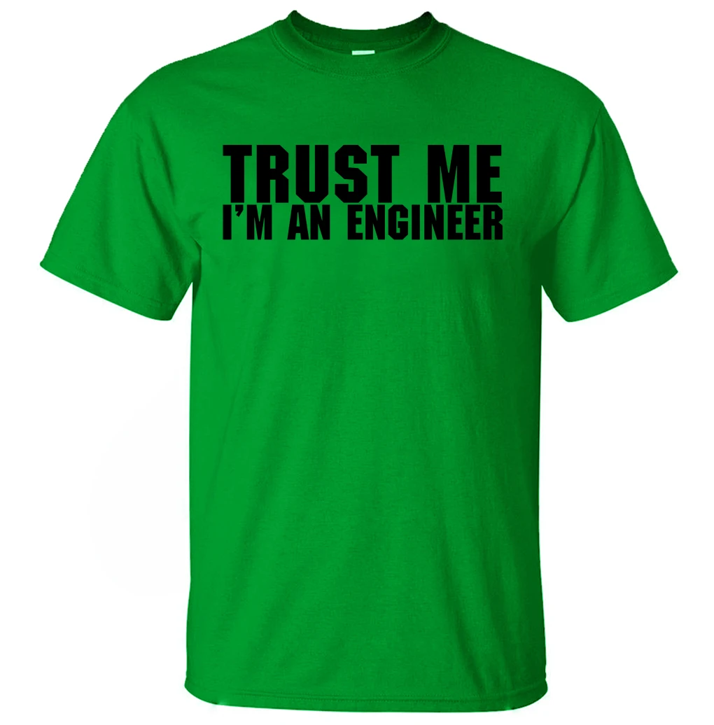 Мужская футболка с принтом Я инженер лето 2021 100% хлопок высококачественные