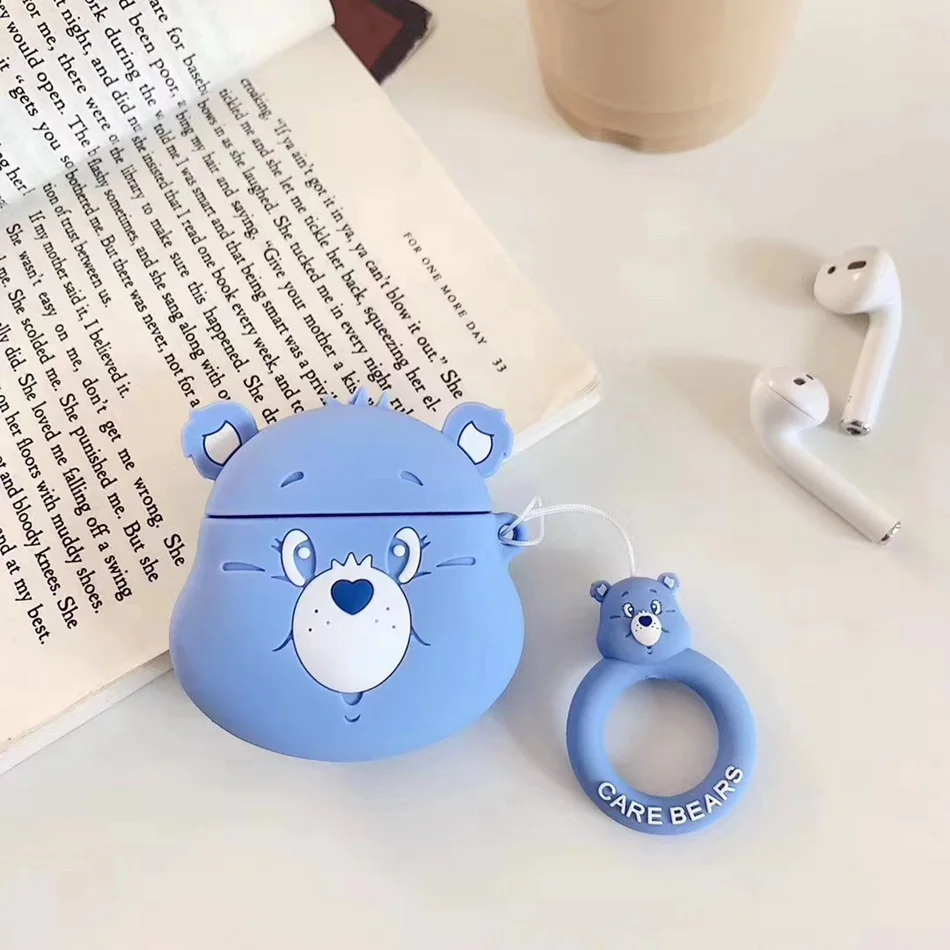 296G 3D чехол для наушников AirPods 2 чехол силиконовый милый мультяшный Чехол для Камеры Apple Air Pods милые наушники с сердцем аксессуары ремешок - Цвет: 296G