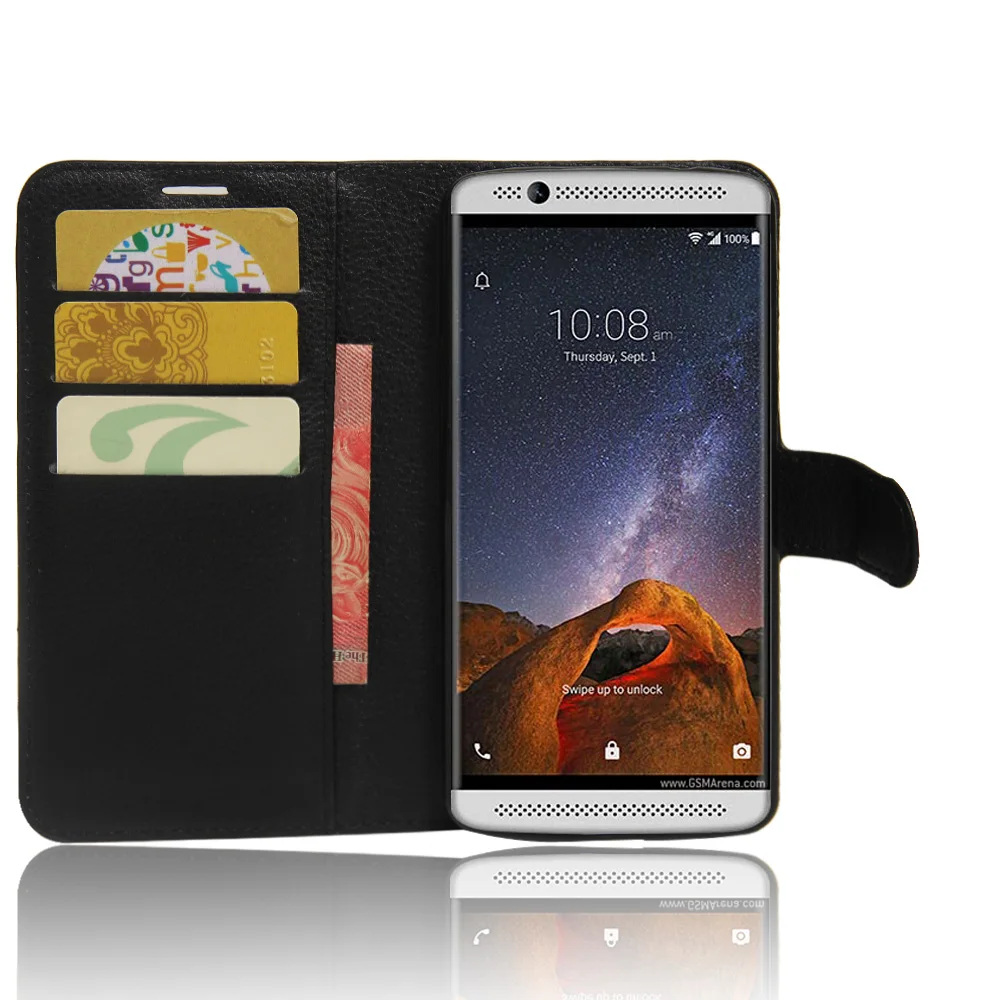 Роскошный футляр для телефона Funda ZTE axon 7 mini Coques с откидной крышкой и подставкой