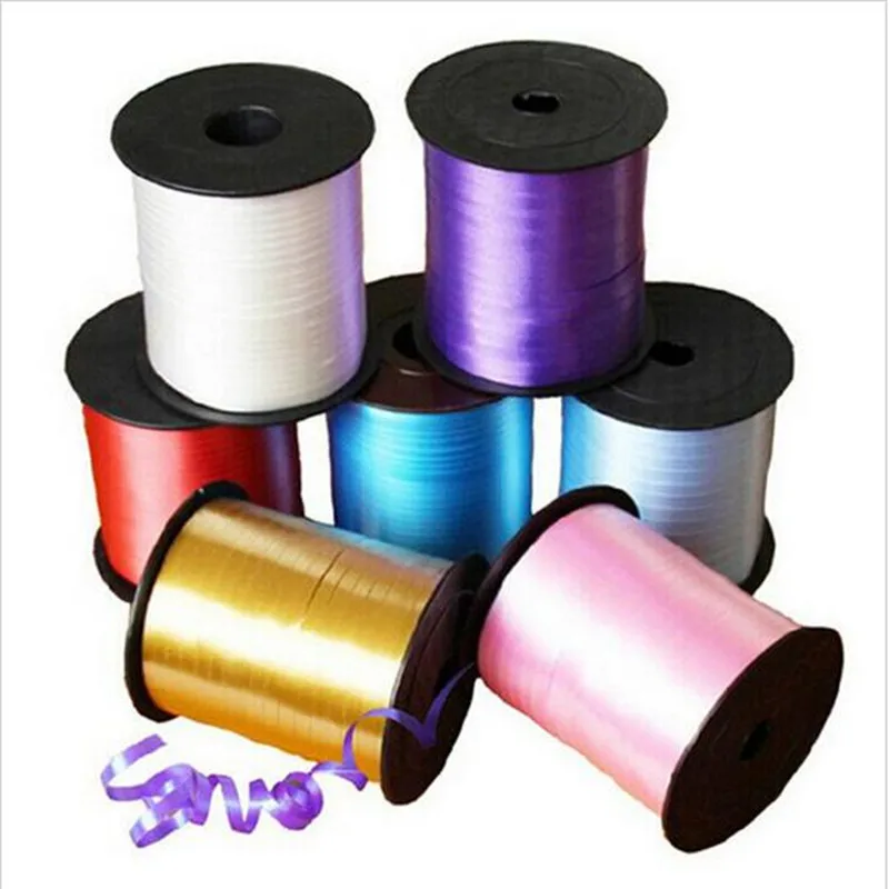

Free shipping New 250Yd Balloon ribbon Birthday Gifts Wrapping Wedding Decoration Giftwrap Curling Ribbon Balloons Accessories