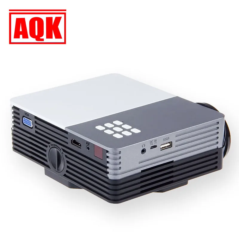 Aqk LE50 мини светодиодный проектор 1080 P HDMI Дома USB Media Player projetor мультимедийных