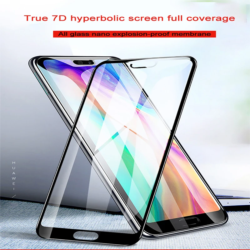 Полноэкранное закаленное стекло 7D для Huawei Mate 20 Lite P20 Pro Защитная пленка экрана 10 9