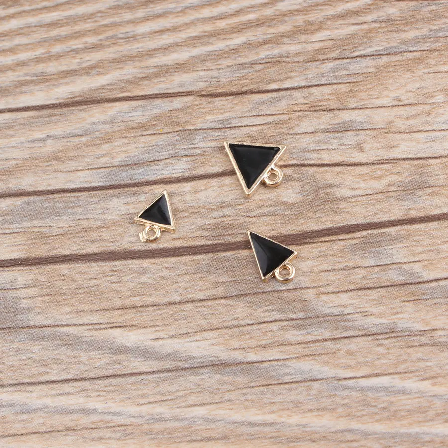 7 шт./лот высококачественные подвески из черного сплава с дизайном треугольные в