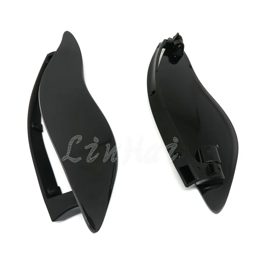 Темный дым ABS Регулируемые воздушные дефлекторы боковое крыло крышка для Harley Street