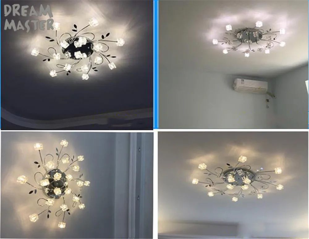 Светодиодные Хрустальные потолочные светильники современные алюминиевые лампы