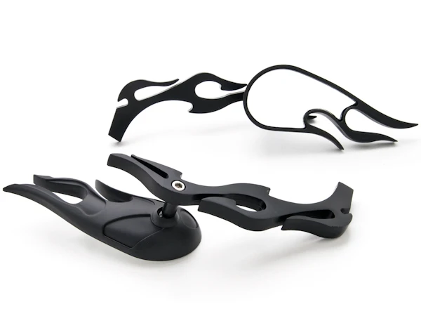 

Brand new Flame Custom Black Custom Motorcycle Rear Mirrors For Police FLHP
