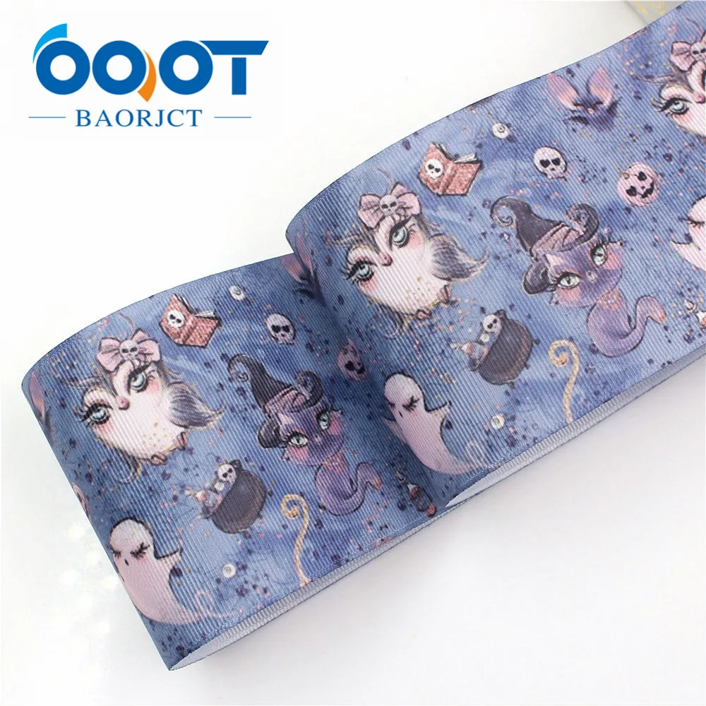 OOOT BAORJCT I-19518-1295, 75 мм, 10 ярдов мультфильм термотрансферной печатной корсажной ленты, лук кепки DIY аксессуары украшения