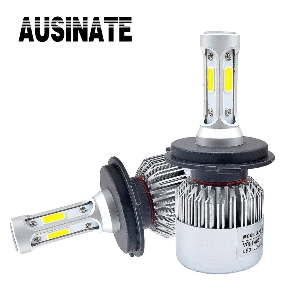 

1 set H4 LED Car lights Bulb super bright Auto Headlamp Fog Lights running lights 72W 8000LM 6500K Car accessories