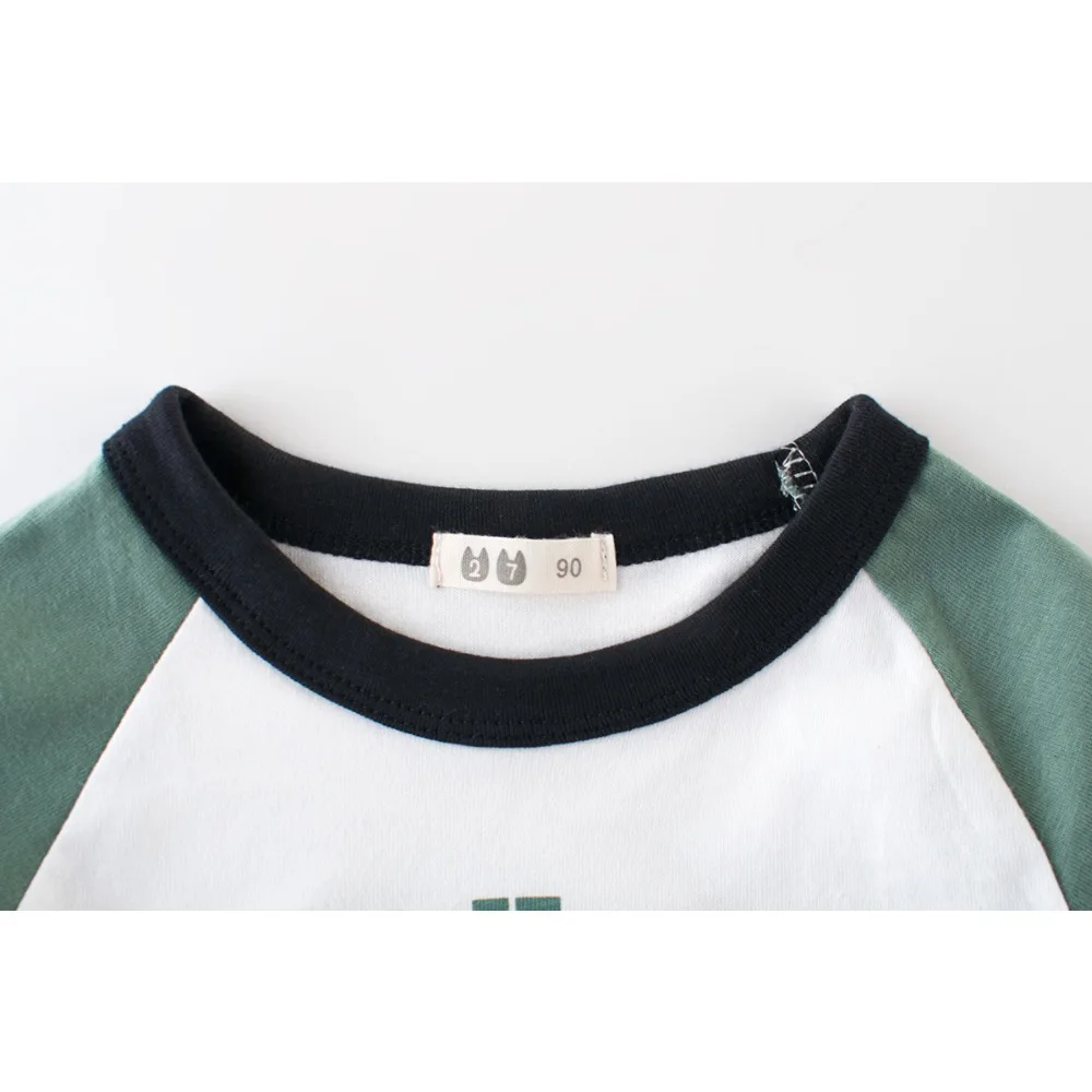 Футболки для мальчиков Симпатичные Fun регби топы девочек осень зима Детская