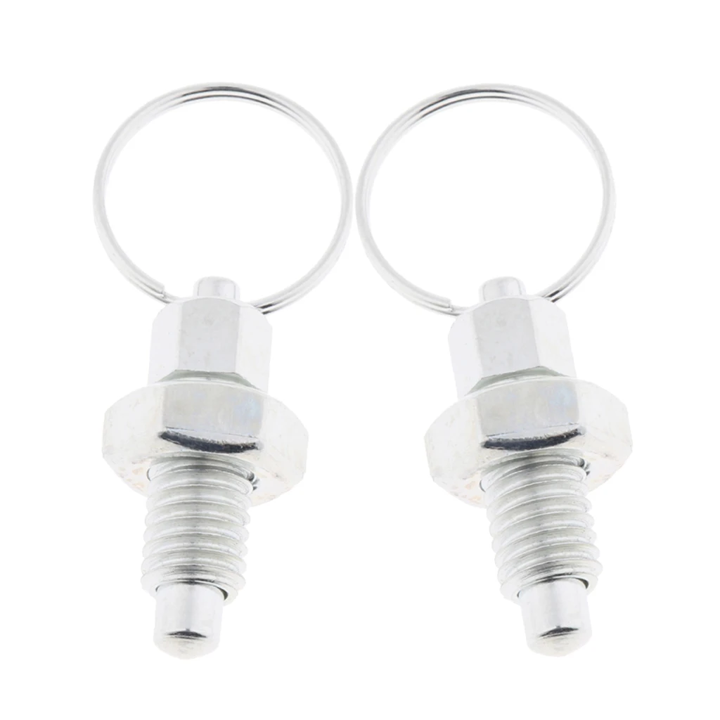 2 шт. Плунжер из нержавеющей стали без фиксации с тяговым кольцом M8|Булавки| |