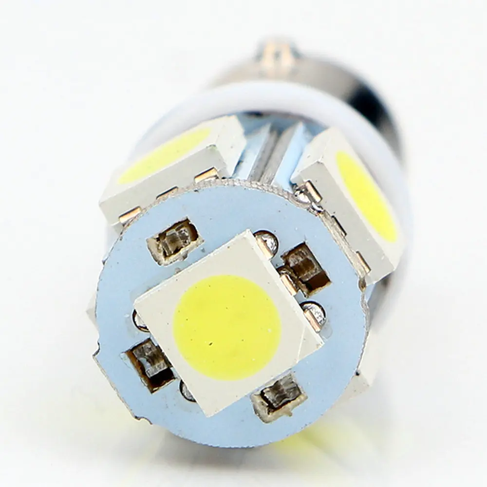 50 шт. BA9S Автомобильный светодиодный светильник T4W T11 5050 5 SMD внутренние лампы DC 12 В 24