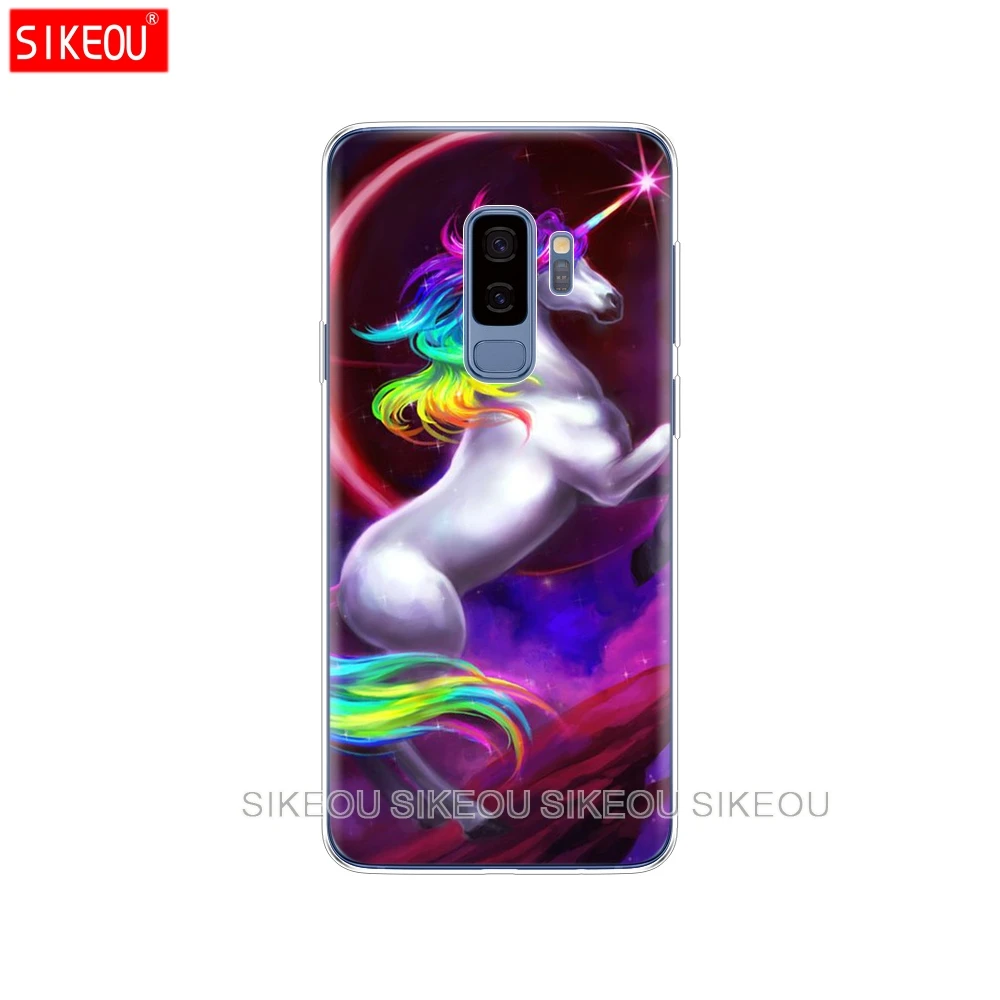 Силиконовый чехол для Samsung Galaxy S9 S8 S7 S6 edge S5 S4 S3 PLUS телефона с единорогом