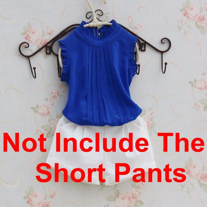 Модная однотонная летняя блузка для маленьких девочек-подростков Рубашки детей