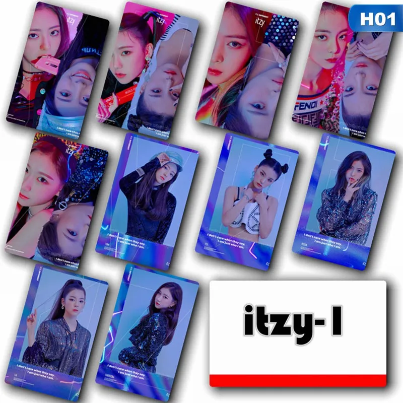 H01 10 шт./компл. KPop ITZY альбом карты стикеры карты с кристаллами стикер s Канцелярский набор - Цвет: H01