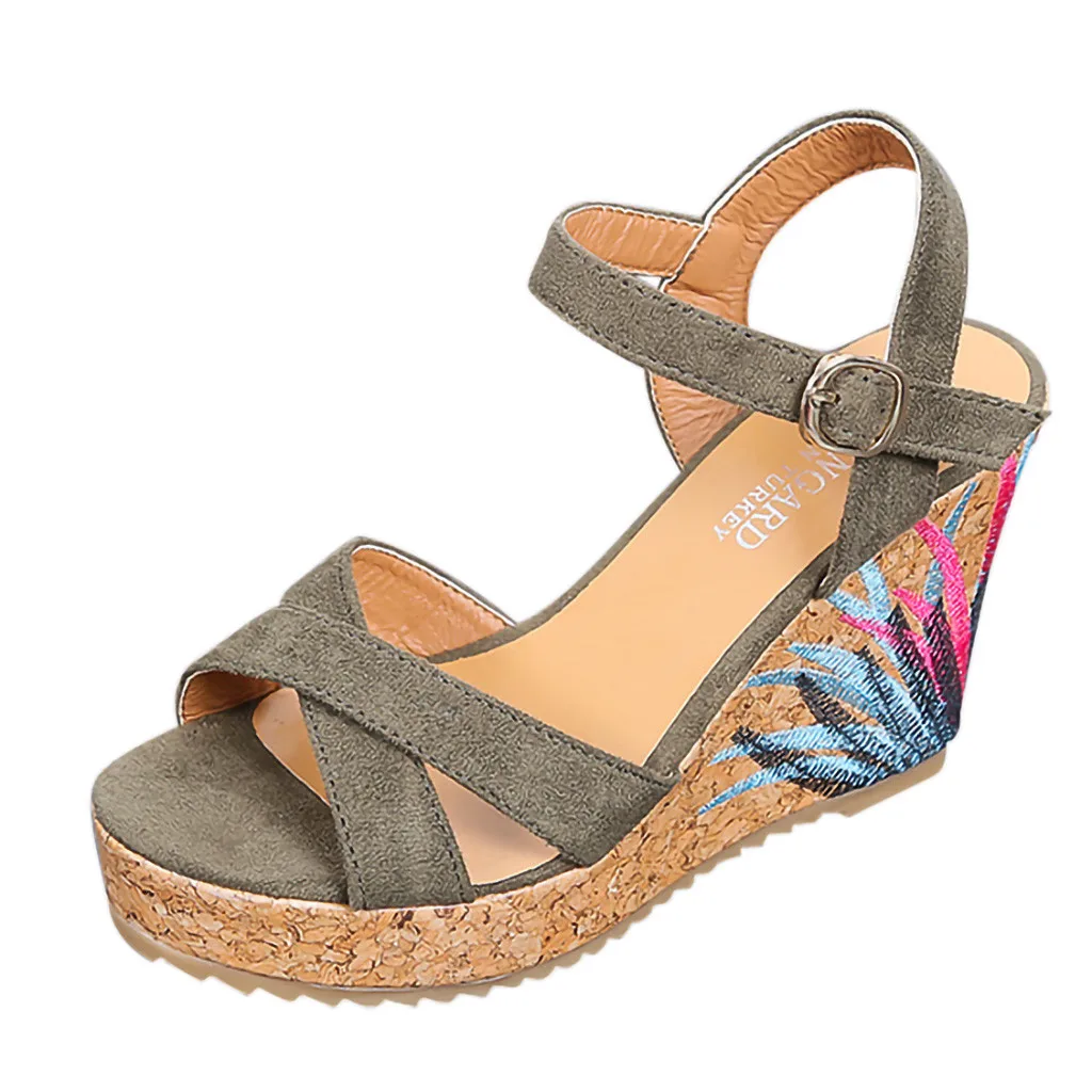 Летняя женская обувь модные сандалии с ремешком и пряжкой женские в римском