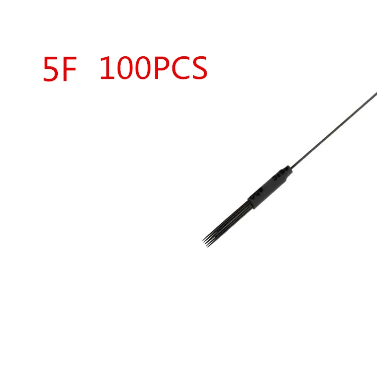 Tatall 100 pcs of 5F Sterilized Stainless for machine useing free shipping Steel eyebrow lip tattoo Permanent Makeup Needles | Красота и