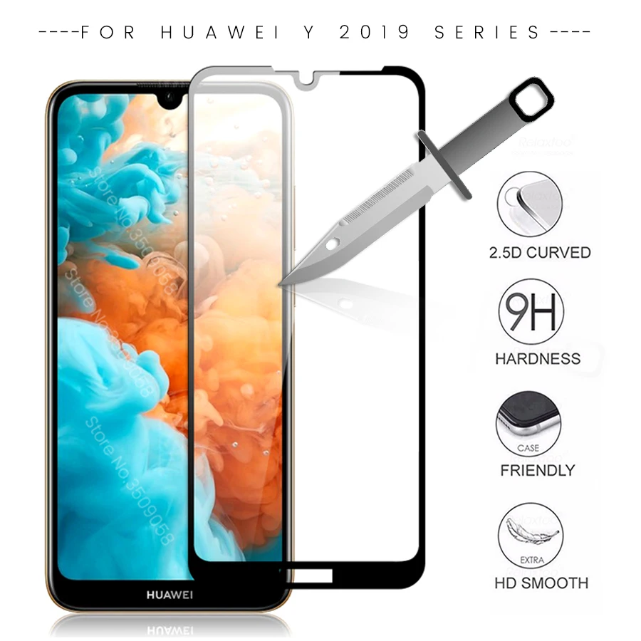 Защитное стекло для huawei y9 prime Защитная пленка для экрана Защитное стекло для huawei y9 y7 y6 y5 премьер-профессионал листовая пленка steklo