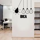 Светильник лампочка офиса Наклейка на стену-светильник лампы офисные виниловые обои декор работы с графикой идея Творческий творчества настенные Стикеры-LZ25