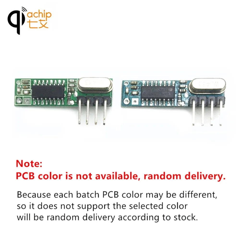 QIACHIP RF 433 мгц приемник реле Супергетеродинный ASK/OOK модуль DC 1CH для MCU Arduino Uno 92 МГц