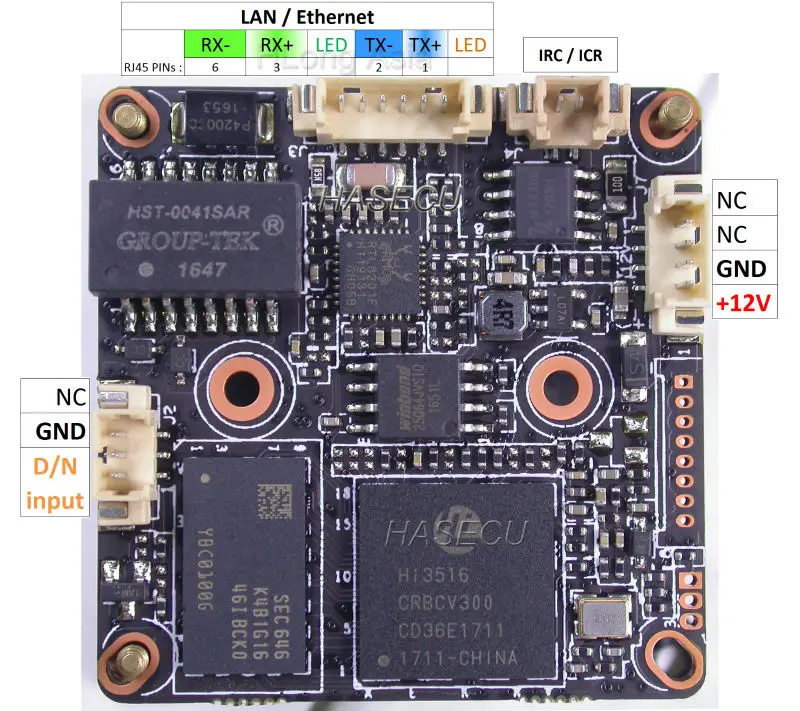 3.7 мм объектив блок стиль ipcam (1080 P 25fps) 1/2. 7 &quotsoi F22 CMOS Sensor + Hi3516C V300 CCTV IP модуль камеры