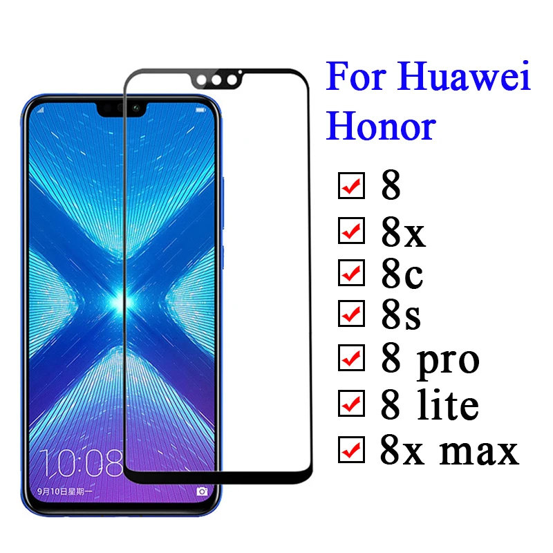 Защитное стекло для huawei honor 8x 8c 8s 8 x c s max pro lite, светильник с защитным дисплеем huway huawie protector s8 x8