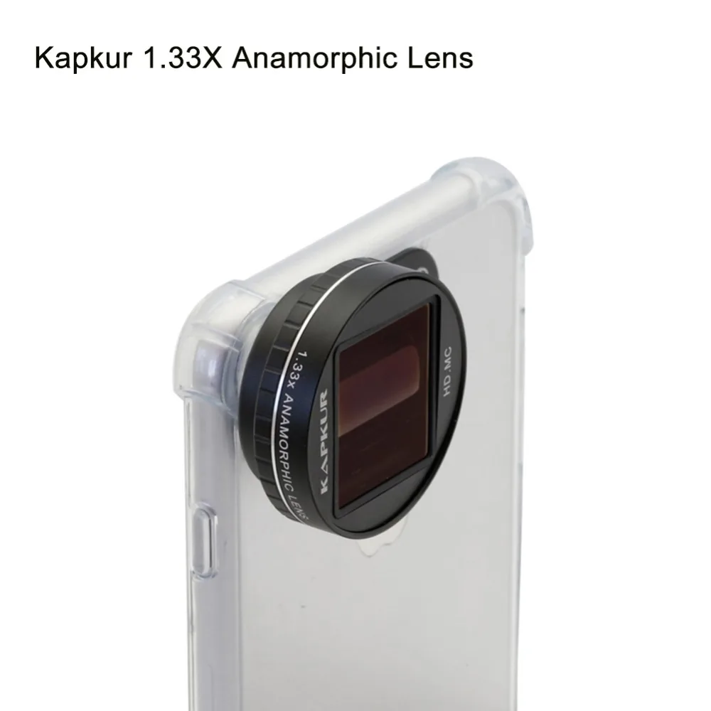 Объектив для телефона Kapkur, анаморфный объектив 1,33x для iPhone серии с  чехлом для телефона на заказ Kapkur