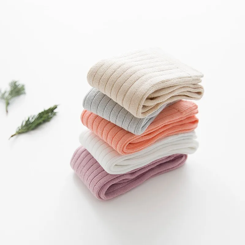 Spring Infant Long Tube Socks Cotton Solid Wide Striped Knee High Baby Boys Girls Newborn Leg Warm 0-3 Y | Детская одежда и обувь