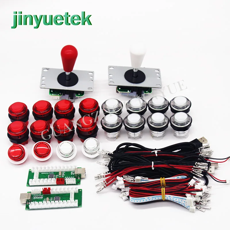 Нулевая задержка USB кодер 2 Play станция PC PS2 PS3 копия Sanwa Джойстик светодиодная
