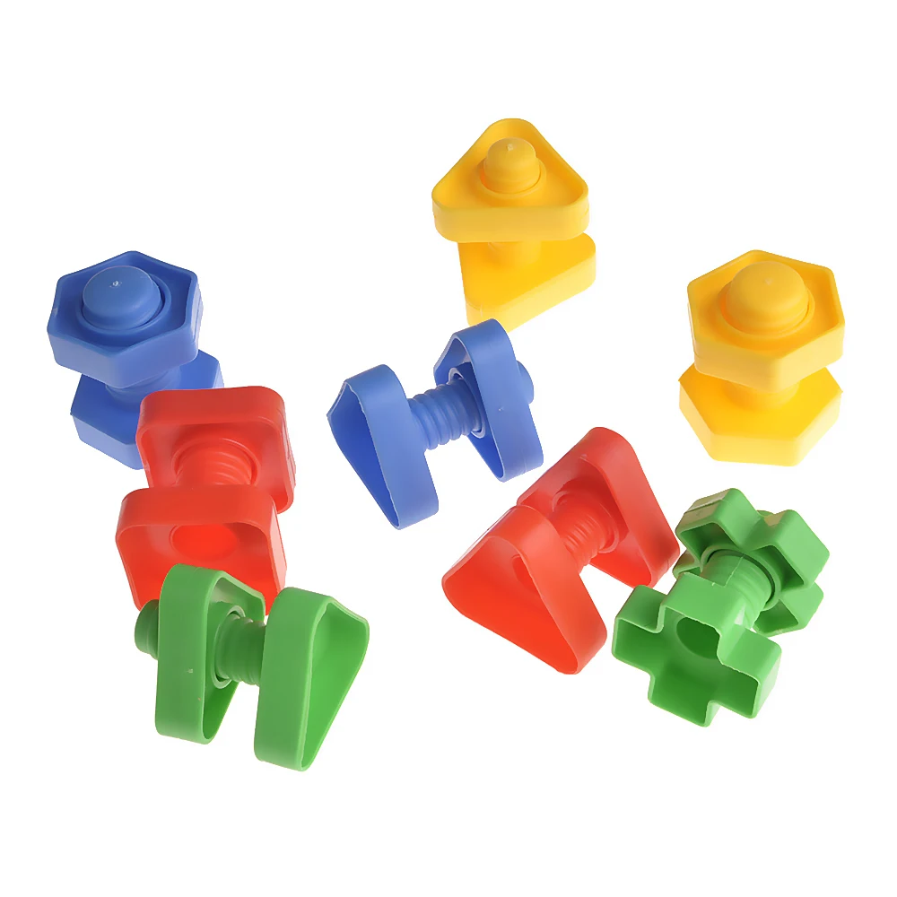 

Multi-color Screw Building Blocks Insert Nuts Set Children Kids Educational Toys