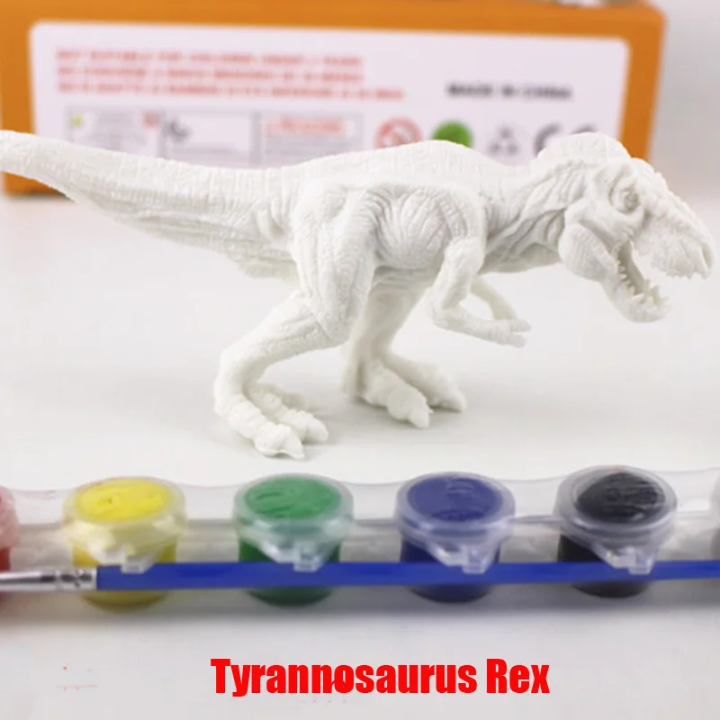 B Type Дети DIY Набор игрушек для рисования модельки динозавров живопись игрушки для детей Цвета граффити обучение в детском саду со СПИДом - Цвет: B Type