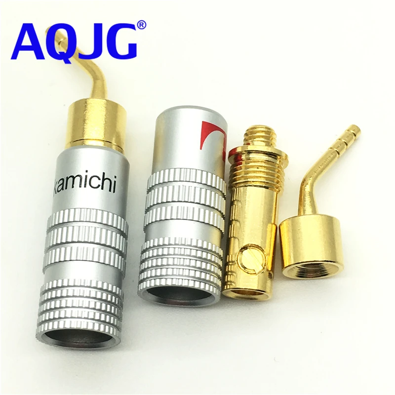 4 шт. Высокое качество Новинка 24K золото динамик Nakamichi Pin Angel 2 мм нановый штекер для
