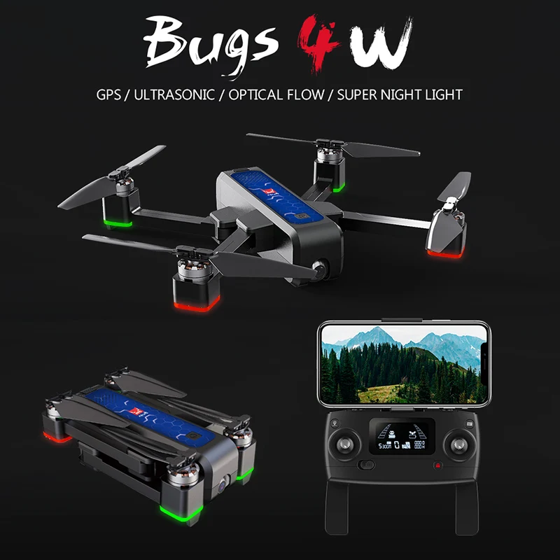 Дрон MJX B4W без щеток GPS Wi Fi FPV 2K HD камера функция стабилизации Дистанция управления 1